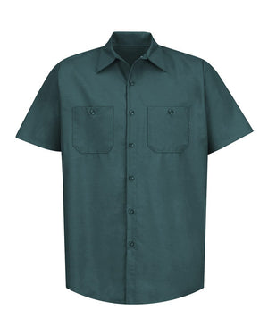 Red Kap SP24 Industrial Short Sleeve Work Shirt - Spruce Green - 