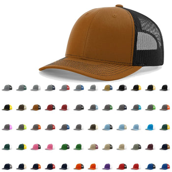 Richardson 112 Trucker Cap Split Hats Split Colors Two Colors