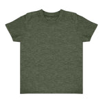 Royal Apparel 17068 Toddler Heathered Short Sleeve Tee with Coverstitch Neck Made in USA