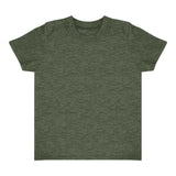 Royal Apparel 17068 Toddler Heathered Short Sleeve Tee with Coverstitch Neck Made in USA