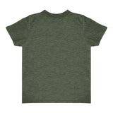 Royal Apparel 17068 Toddler Heathered Short Sleeve Tee with Coverstitch Neck Made in USA