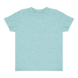 Royal Apparel 17068 Toddler Heathered Short Sleeve Tee with Coverstitch Neck Made in USA