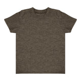 Royal Apparel 17068 Toddler Heathered Short Sleeve Tee with Coverstitch Neck Made in USA