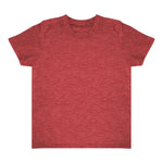 Royal Apparel 17068 Toddler Heathered Short Sleeve Tee with Coverstitch Neck Made in USA
