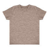 Royal Apparel 17068 Toddler Heathered Short Sleeve Tee with Coverstitch Neck Made in USA