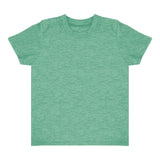 Royal Apparel 17068 Toddler Heathered Short Sleeve Tee with Coverstitch Neck Made in USA