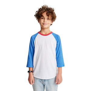 Royal Apparel 17220 Youth Americana Raglan 3/4 Sleeve Baseball Tee Made in USA - 