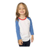 Royal Apparel 17660 Toddler Americana Raglan Baseball Tee Made in USA