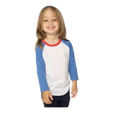 Royal Apparel 17660 Toddler Americana Raglan Baseball Tee Made in USA