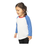 Royal Apparel 17660 Toddler Americana Raglan Baseball Tee Made in USA
