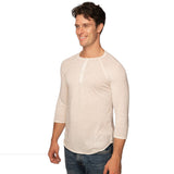 Royal Apparel 20059 Unisex Triblend 3/4 Sleeve Henley Made in USA