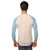 Royal Apparel 20059 Unisex Triblend 3/4 Sleeve Henley Made in USA