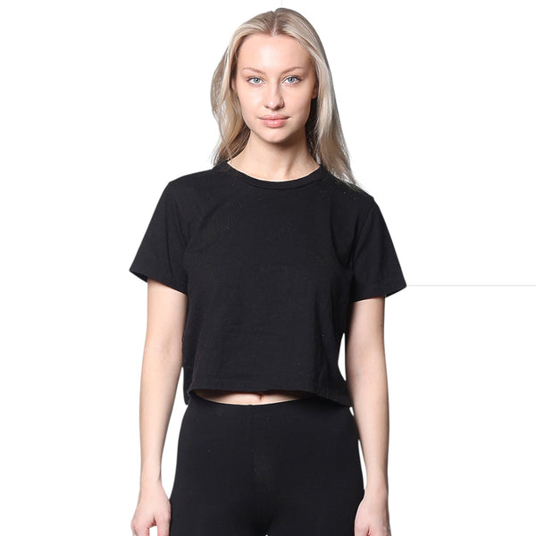 Royal Apparel 2011 Women’s Rib Knit Cropped Tee Made in USA