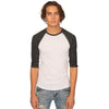 Royal Apparel 20160BO Unisex Triblend Raglan Baseball Tee – Burnout Wash Made in USA