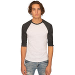 Royal Apparel 20160BO Unisex Triblend Raglan Baseball Tee – Burnout Wash Made in USA