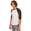 Royal Apparel 20160BO Unisex Triblend Raglan Baseball Tee – Burnout Wash Made in USA