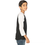 Royal Apparel 20260 Youth Triblend Raglan 3/4 Sleeve Baseball Tee Made in USA