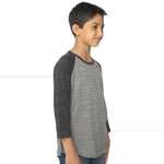 Royal Apparel 20260 Youth Triblend Raglan 3/4 Sleeve Baseball Tee Made in USA
