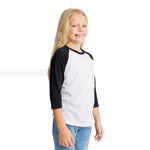 Royal Apparel 20260 Youth Triblend Raglan 3/4 Sleeve Baseball Tee Made in USA