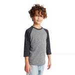 Royal Apparel 20260 Youth Triblend Raglan 3/4 Sleeve Baseball Tee Made in USA
