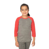 Royal Apparel 20260 Youth Triblend Raglan 3/4 Sleeve Baseball Tee Made in USA
