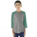 Royal Apparel 20260 Youth Triblend Raglan 3/4 Sleeve Baseball Tee Made in USA