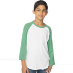 Royal Apparel 20260 Youth Triblend Raglan 3/4 Sleeve Baseball Tee Made in USA