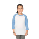 Royal Apparel 20260 Youth Triblend Raglan 3/4 Sleeve Baseball Tee Made in USA