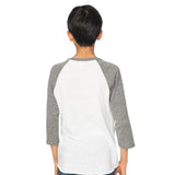 Royal Apparel 20260 Youth Triblend Raglan 3/4 Sleeve Baseball Tee Made in USA