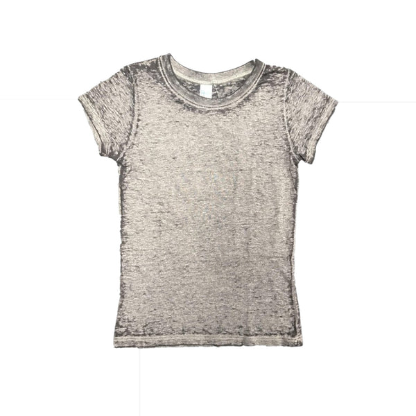 Royal Apparel 22510BO Youth Burnout Wash Short Sleeve Girls’ Tee Made in USA