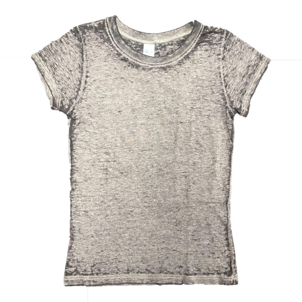 Royal Apparel 22580BO Toddler Burnout Wash Short Sleeve Girls’ Tee Made in USA