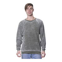 Royal Apparel 25159BO Unisex Burnout Triblend Raglan Crewneck Sweatshirt Made in USA