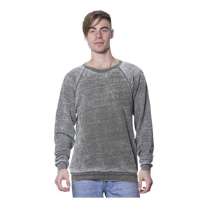 Royal Apparel 25159BO Unisex Burnout Triblend Raglan Crewneck Sweatshirt Made in USA - 