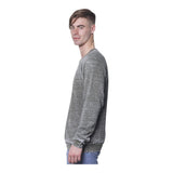 Royal Apparel 25159BO Unisex Burnout Triblend Raglan Crewneck Sweatshirt Made in USA