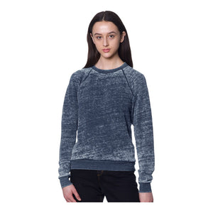 Royal Apparel 25159BO Unisex Burnout Triblend Raglan Crewneck Sweatshirt Made in USA - 
