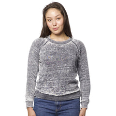 Royal Apparel 3199BO Women's Burnout Fleece Raglan Pullover Made in USA - 