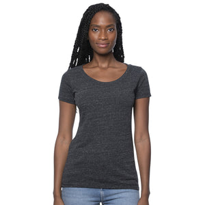 Royal Apparel 32112 Women’s Eco Triblend Scoop Neck Tee Made in USA - 