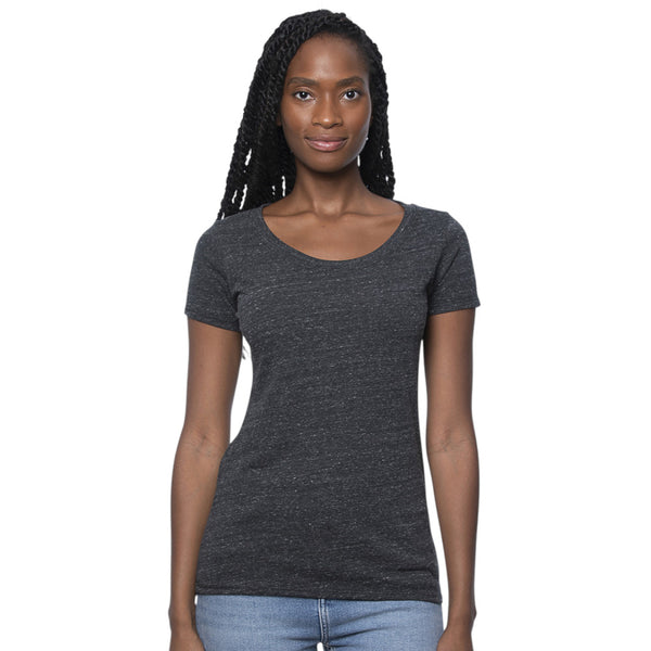 Royal Apparel 32112 Women’s Eco Triblend Scoop Neck Tee Made in USA