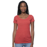 Royal Apparel 32112 Women’s Eco Triblend Scoop Neck Tee Made in USA