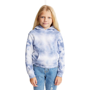 Royal Apparel 3299CTD Youth Cloud Tie-Dye Fleece Pullover Hoodie Made in USA - 