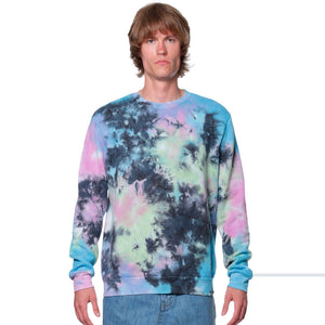 Royal Apparel 3499GLX Unisex Galaxy Tie-Dye Crewneck Sweatshirt Made in USA - 