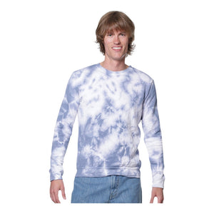 Royal Apparel 3559CTD Unisex Cloud Tie-Dye Fleece Crewneck Sweatshirt Made in USA - 