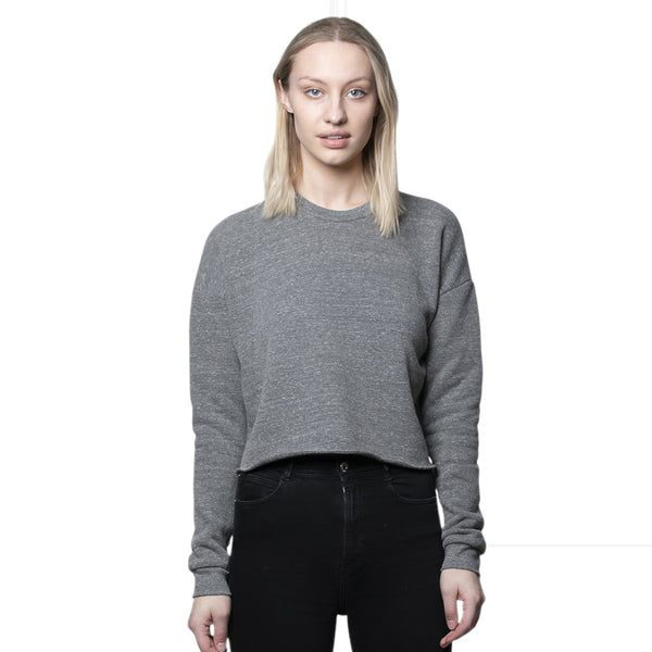 Royal Apparel 37002 Women’s Eco Triblend Fleece Crop Top Made in USA