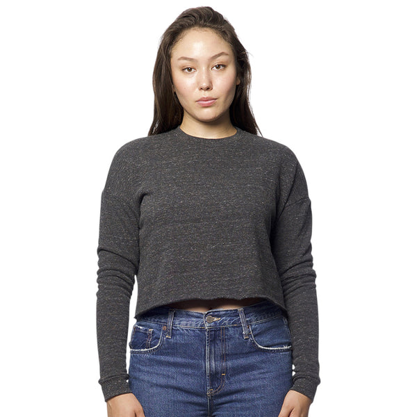 Royal Apparel 37002 Women’s Eco Triblend Fleece Crop Top Made in USA