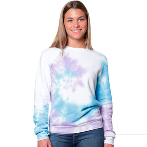 Royal Apparel 3759SWR Unisex Swirl Tie-Dye Crewneck Sweatshirt Made in USA - 