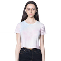 Royal Apparel 55155WTD Weekend Watercolor Tie-Dye Boxy Crop Tee Made in USA