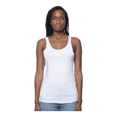 Royal Apparel 73008 Women's Viscose Bamboo & Organic Cotton Raw Edge Tank Made in USA - 