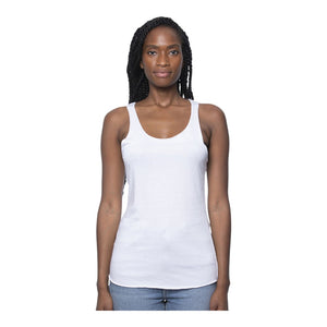 Royal Apparel 73008 Women's Viscose Bamboo & Organic Cotton Raw Edge Tank Made in USA - 