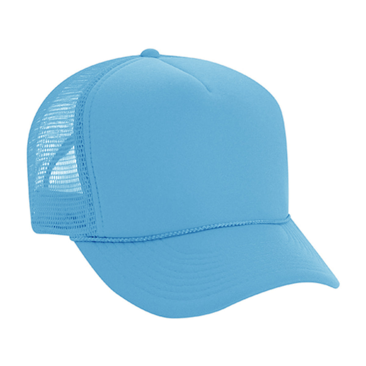Otto Two Tone 5-Panel Cap - Foam Front, Mesh Back, Pre-Curved Bill, Brown/Tan, One Size Fits Up To XL
