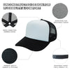 Nissun Foam Trucker Hat, 5 Panel Mesh Cap, Two Tone Colors - SPC